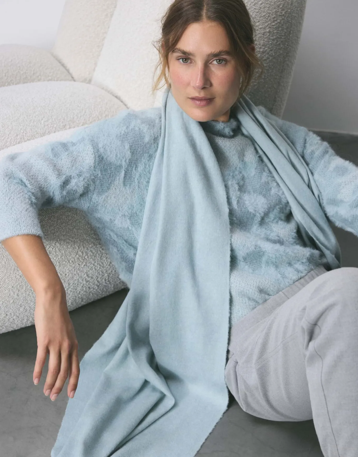 Damen OPUS Accessoires^Oversize Schal Anell Scarf Blau Online Bestellen