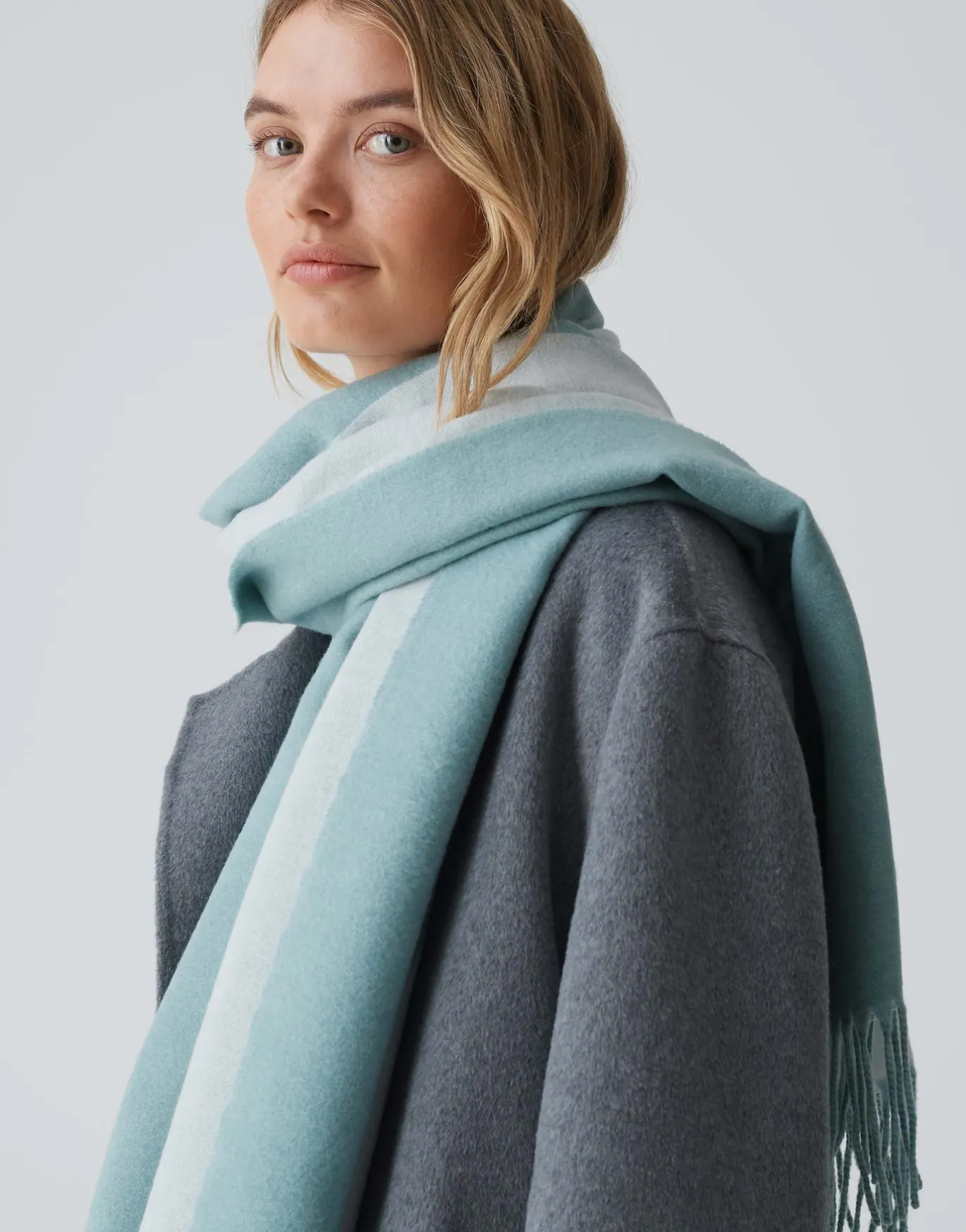 Damen OPUS Accessoires^Oversize Schal Atopa Scarf Blau Online Bestellen