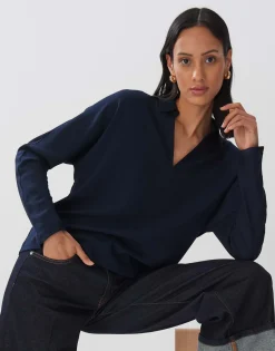 Damen OPUS Shirts^Poloshirt Kiby Blau Online Bestellen