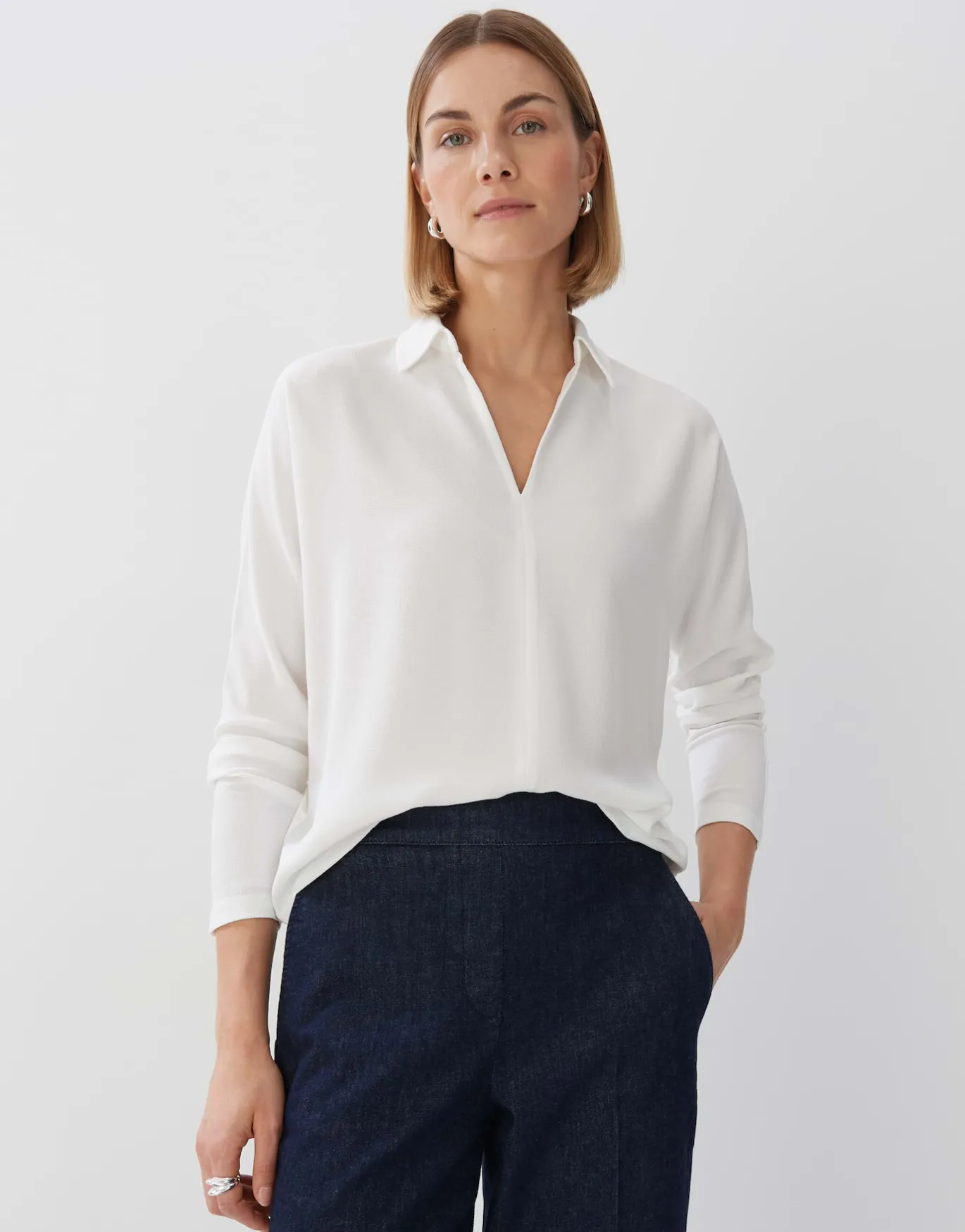 Damen OPUS Shirts^Poloshirt Kiby Weiß Online Bestellen
