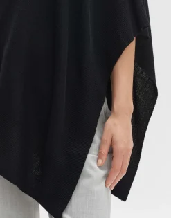 Damen OPUS Strick | Accessoires^Poncho Askili Cape Schwarz Online Bestellen