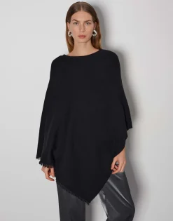 Damen OPUS Strick | Accessoires^Poncho Babiene Cape Schwarz Online Bestellen