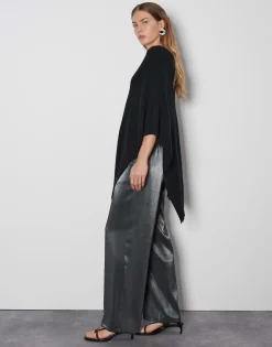 Damen OPUS Strick | Accessoires^Poncho Babiene Cape Schwarz Online Bestellen