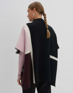 Damen OPUS Accessoires^Poncho Basteina Cape Schwarz Online Bestellen