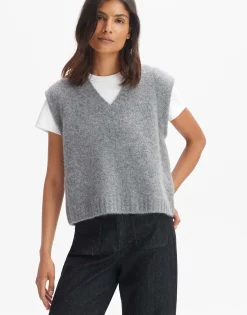 Damen OPUS Strick^Pullunder Pilom Soft Grau Online Bestellen