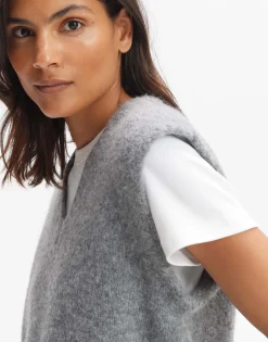 Damen OPUS Strick^Pullunder Pilom Soft Grau Online Bestellen