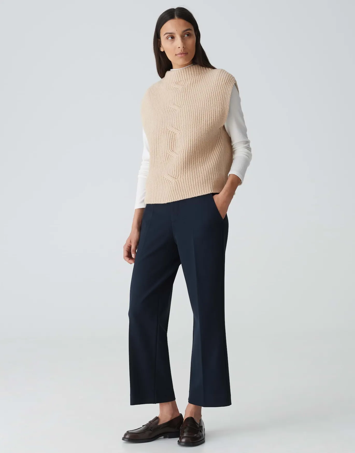 Damen OPUS Strick^Pullunder Pipeti Beige Online Bestellen