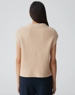 Damen OPUS Strick^Pullunder Pipeti Beige Online Bestellen