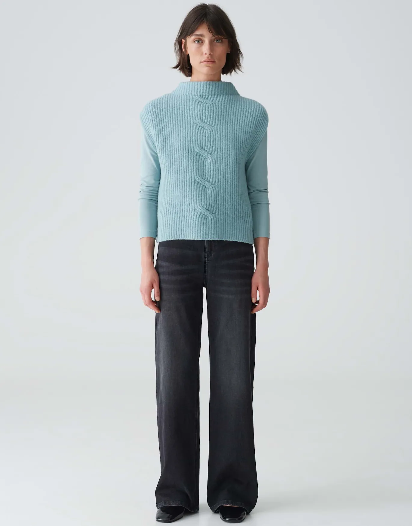 Damen OPUS Strick^Pullunder Pipeti Blau Online Bestellen