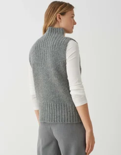 Damen OPUS Strick^Pullunder Pogeti Grau Online Bestellen