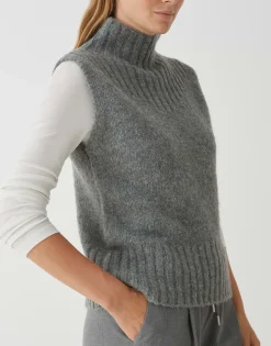 Damen OPUS Strick^Pullunder Pogeti Grau Online Bestellen