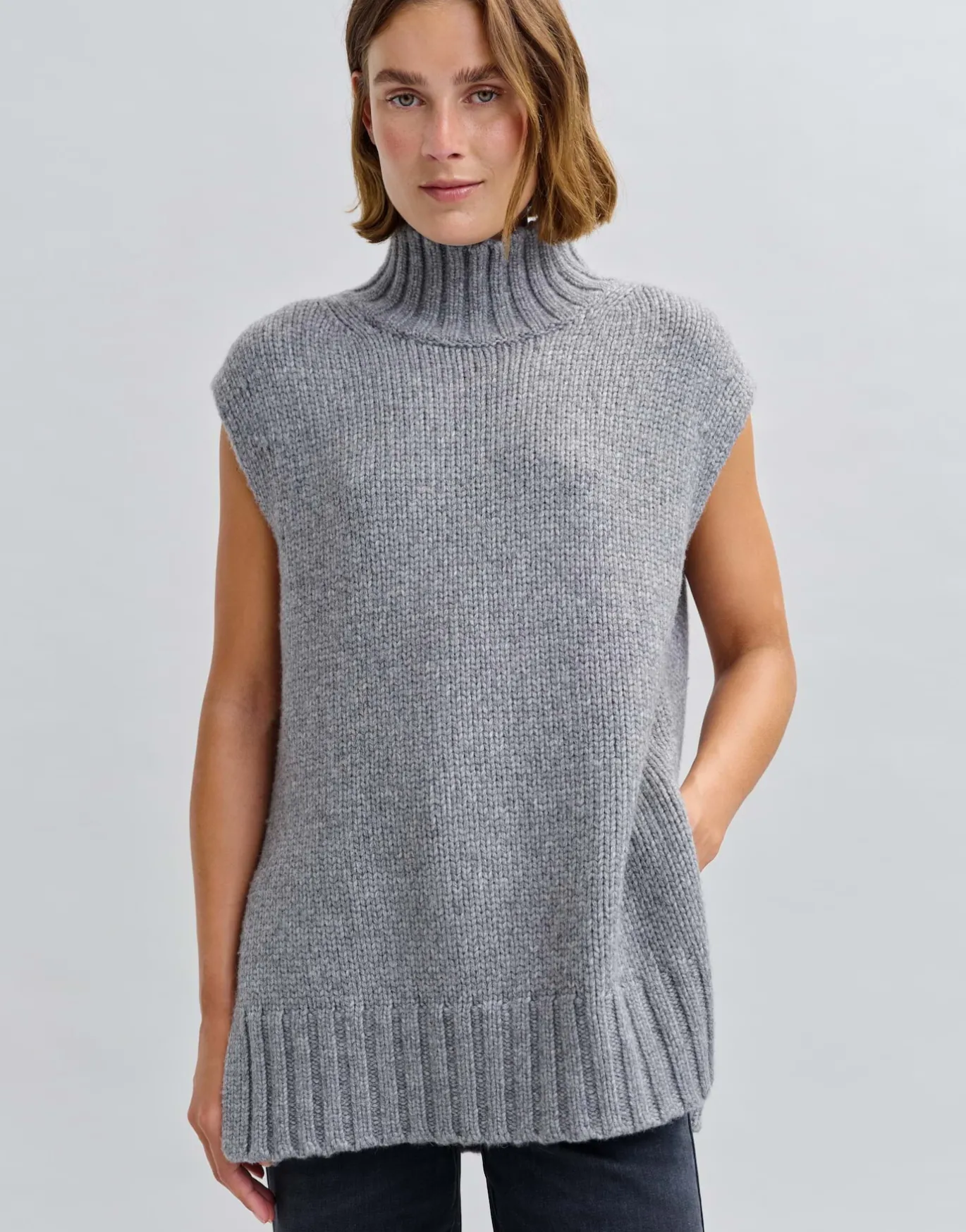 Damen OPUS Strick^Pullunder Pusefa Grau Online Bestellen