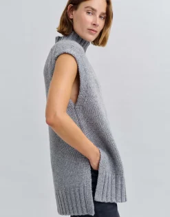 Damen OPUS Strick^Pullunder Pusefa Grau Online Bestellen