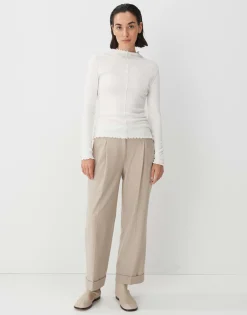 Damen OPUS Shirts^Rippshirt Karrie Weiß Online Bestellen