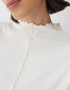 Damen OPUS Shirts^Rippshirt Karrie Weiß Online Bestellen