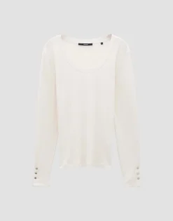 Damen OPUS Shirts^Rippshirt Kelanie Weiß Online Bestellen