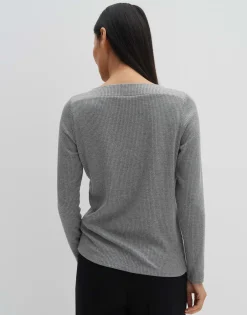 Damen OPUS Shirts^Rippshirt Kelaura Grau Online Bestellen