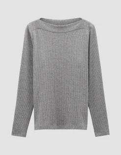 Damen OPUS Shirts^Rippshirt Kelaura Grau Online Bestellen