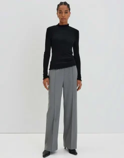 Damen OPUS Basics | Shirts^Rippshirt Kinara Schwarz Online Bestellen