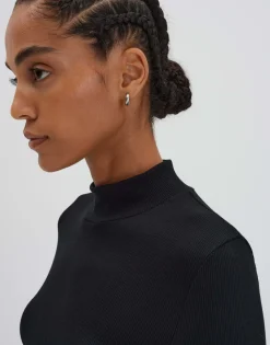 Damen OPUS Basics | Shirts^Rippshirt Kinara Schwarz Online Bestellen