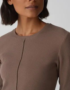 Damen OPUS Basics | Shirts^Rippshirt Sadalie Braun Online Bestellen