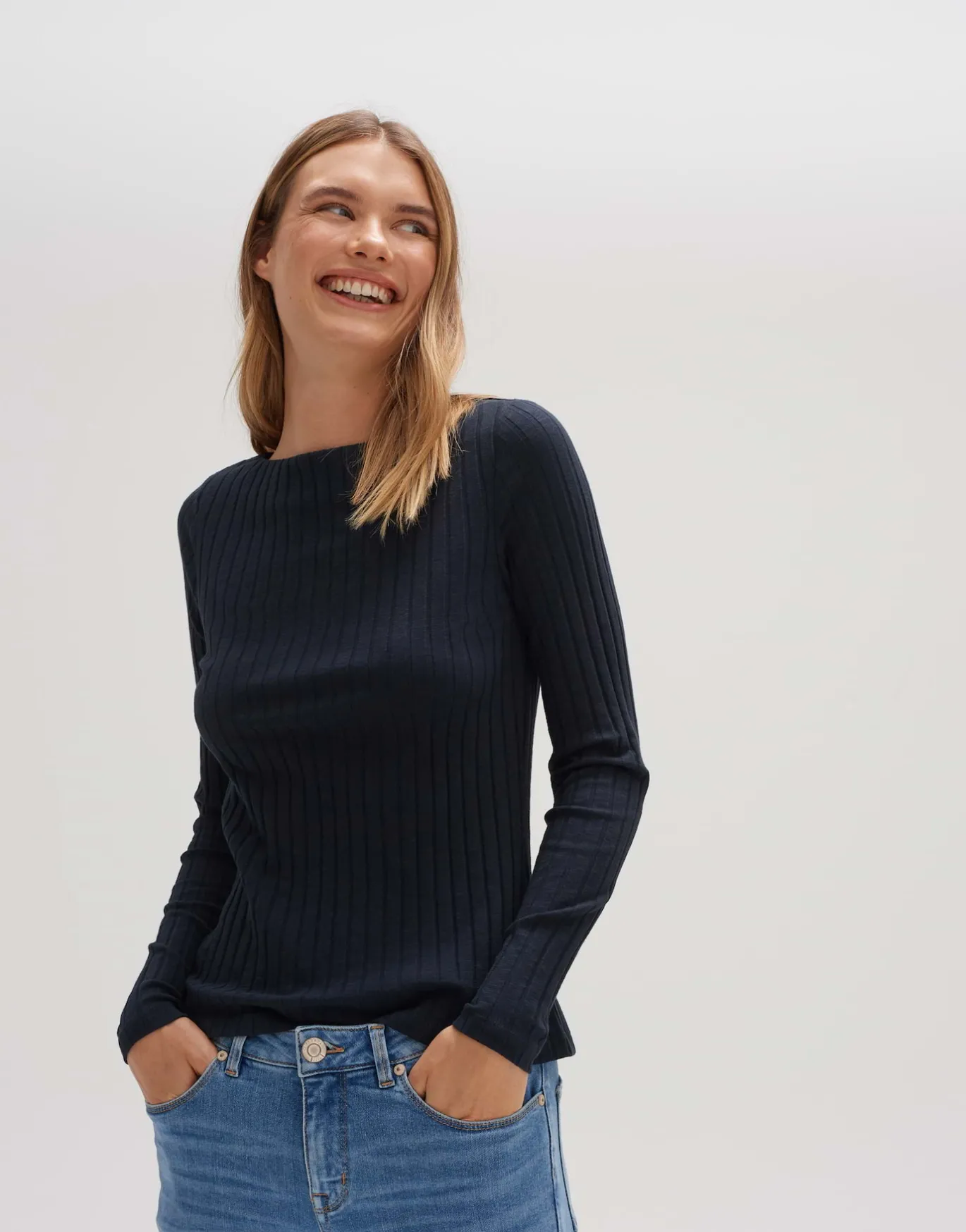 Damen OPUS Shirts^Rippshirt Sovke Blau Online Bestellen