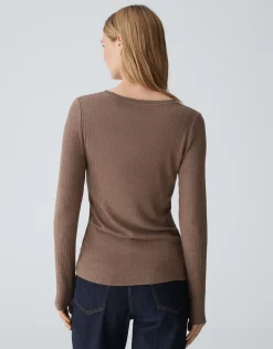 Damen OPUS Shirts^Rippshirt Sulikko Soft Braun Online Bestellen