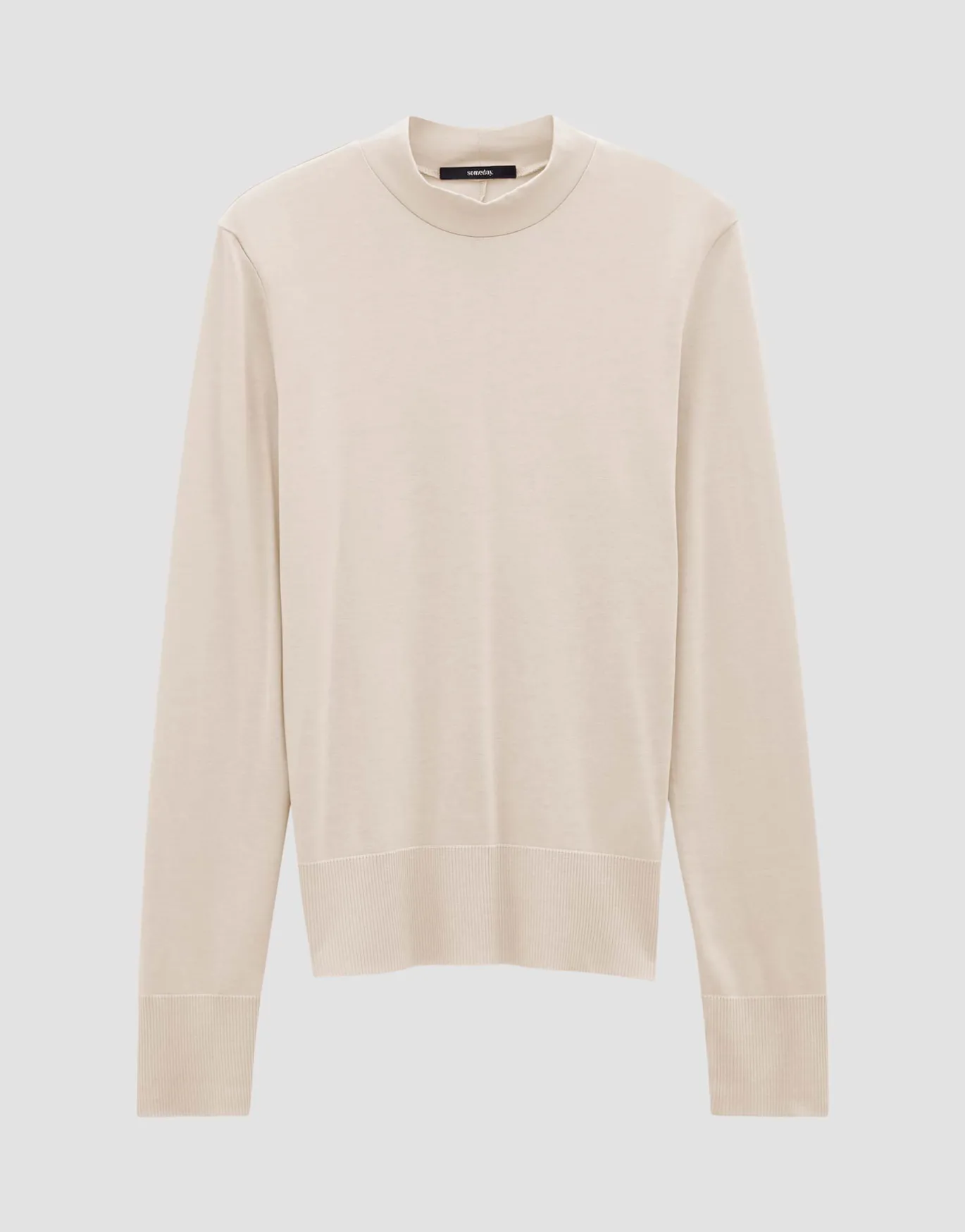 Damen OPUS Basics | Shirts^Rollkragenshirt Karlette Detail Beige Online Bestellen