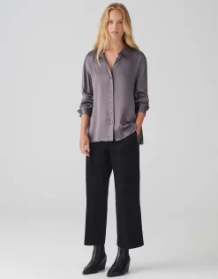 Damen OPUS Blusen^Satinbluse Fenzy Grau Online Bestellen