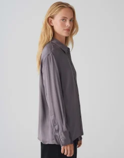 Damen OPUS Blusen^Satinbluse Fenzy Grau Online Bestellen