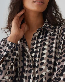 Damen OPUS Blusen^Satinbluse Fosmo Braun Online Bestellen