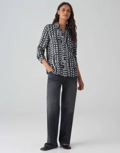 Damen OPUS Blusen^Satinbluse Fosmo Schwarz Online Bestellen