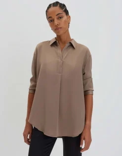 Damen OPUS Blusen^Satinbluse Zanza Beige Online Bestellen