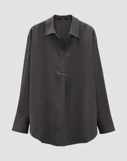 Damen OPUS Blusen^Satinbluse Zanza Grau Online Bestellen