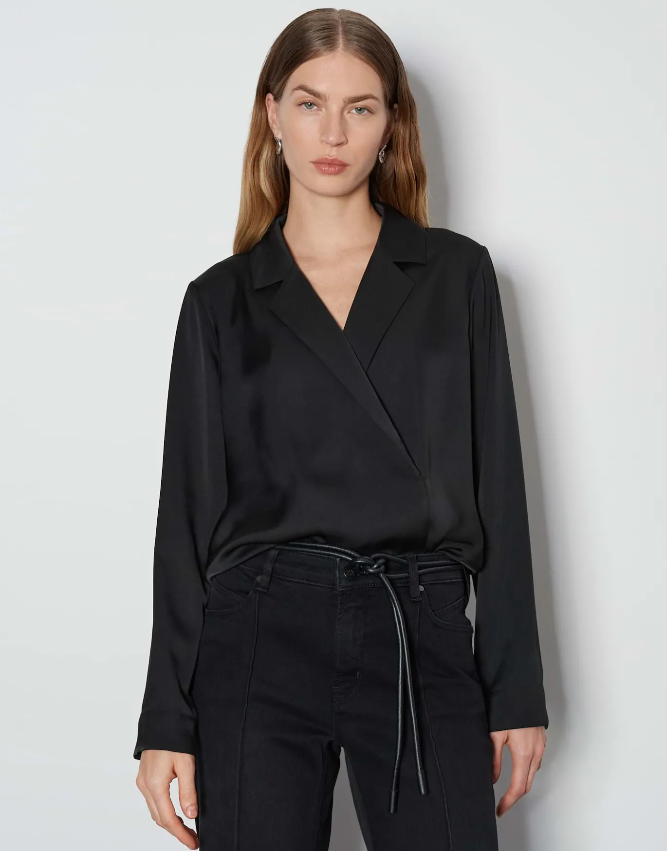 Damen OPUS Blusen^Satinbluse Zariana Schwarz Online Bestellen