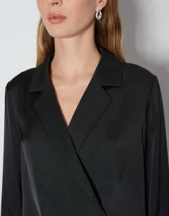 Damen OPUS Blusen^Satinbluse Zariana Schwarz Online Bestellen