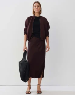 Damen OPUS Röcke^Satinrock Odini Uni Lila Online Bestellen