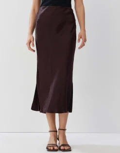 Damen OPUS Röcke^Satinrock Odini Uni Lila Online Bestellen