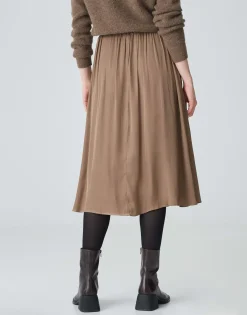 Damen OPUS Röcke^Satinrock Rinkelle Braun Online Bestellen