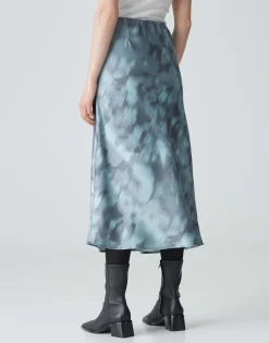 Damen OPUS Röcke^Satinrock Runaba Blau Online Bestellen