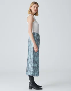 Damen OPUS Röcke^Satinrock Runaba Blau Online Bestellen