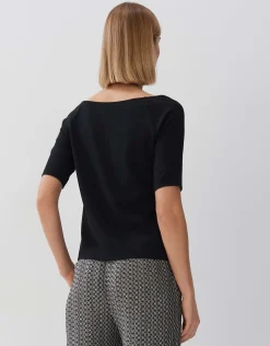 Damen OPUS Shirts^Shirt Karmin Schwarz Online Bestellen