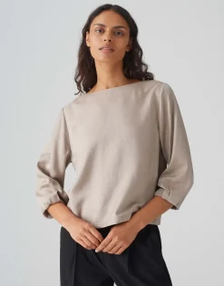 Damen OPUS Blusen^Shirtbluse Flixi Braun Online Bestellen