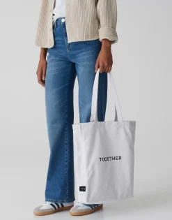 Damen OPUS Accessoires^Shopper Canvas Weiß Online Bestellen