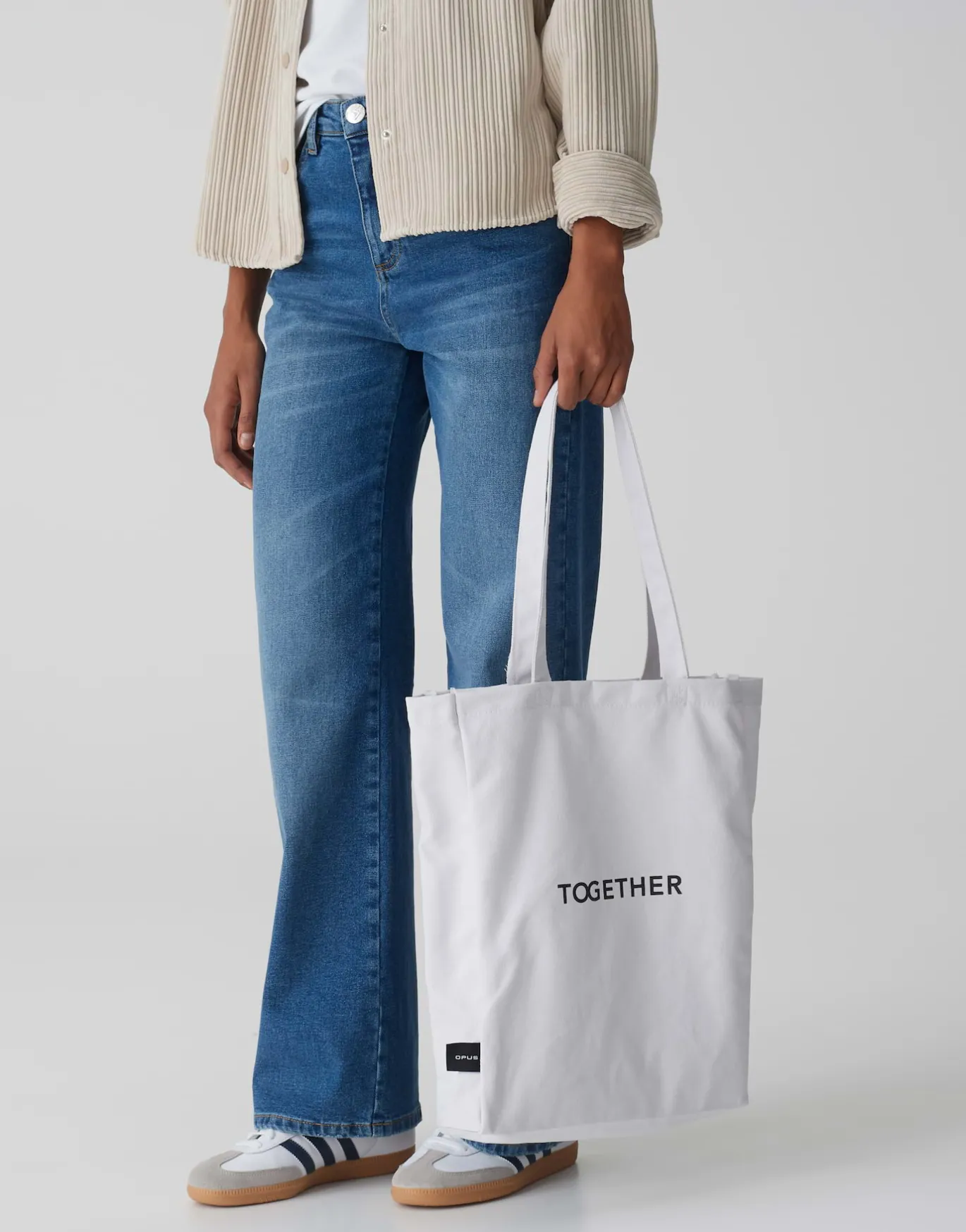 Damen OPUS Accessoires^Shopper Canvas Weiß Online Bestellen