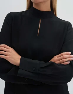 Damen OPUS Blusen^Stehkragenbluse Zeuna Schwarz Online Bestellen