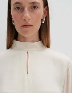 Damen OPUS Blusen^Stehkragenbluse Zeuna Weiß Online Bestellen