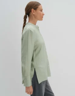 Damen OPUS Blusen^Stehkragenbluse Ziano Grün Online Bestellen