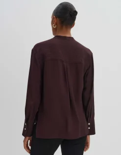 Damen OPUS Blusen^Stehkragenbluse Ziano Rot Online Bestellen