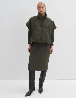 Damen OPUS Jacken / Mäntel | Blazer / Westen^Steppweste Venke Grün Online Bestellen